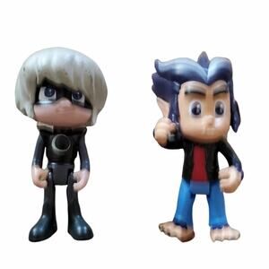 Lot of 2 PJ Mask 3" Figures Howler & Luna Girl Wolfy Kids Wolfies Villain's